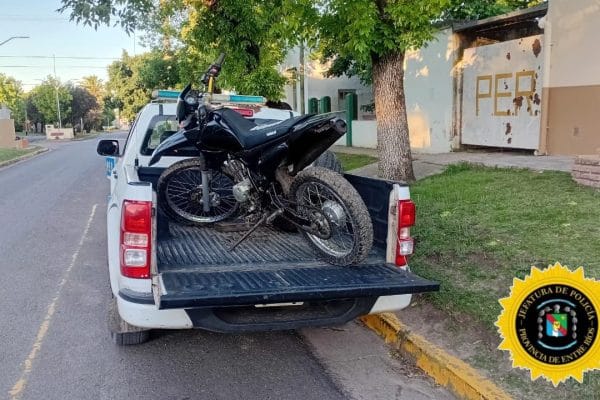 Recuperan una moto robada